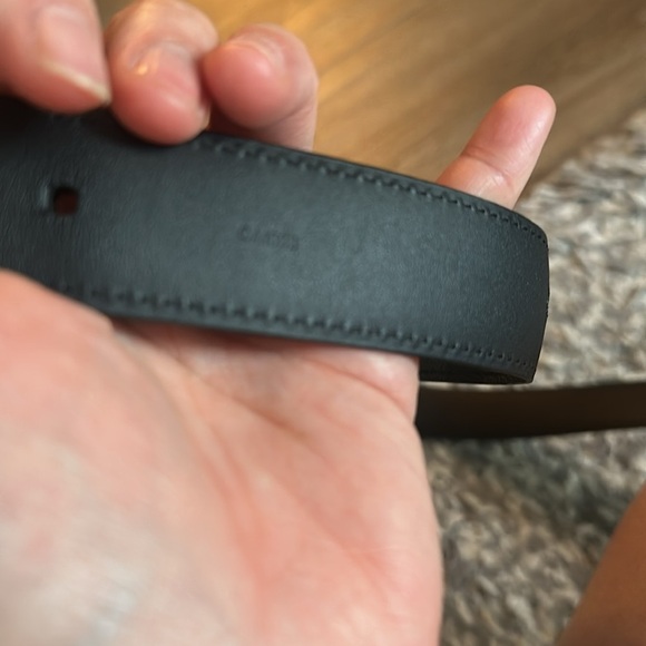 Black Leather Men's Belt - Picture 7 of 7